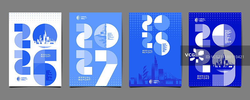 年度报告模板布局设计点图片素材