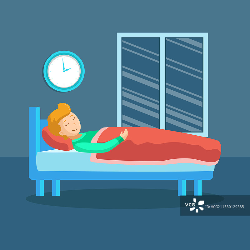 床上睡觉的人背景图片素材