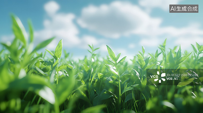 【AI数字艺术】清新草地背景图片素材