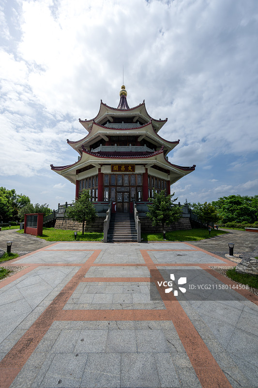 漳州长泰文昌阁古色古香的中式建筑图片素材
