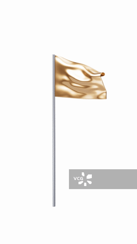 循环飘动小旗三维渲染图片素材