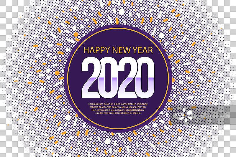 2020年新年五彩纸屑背景图片素材