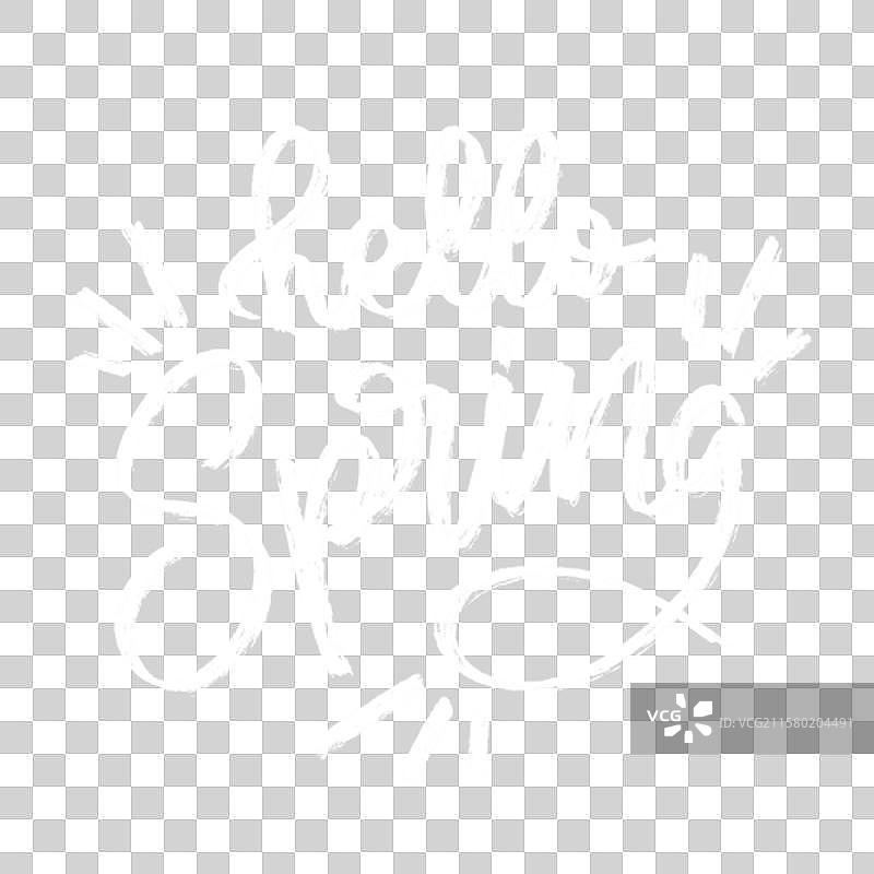 春天你好字母与照片图片素材