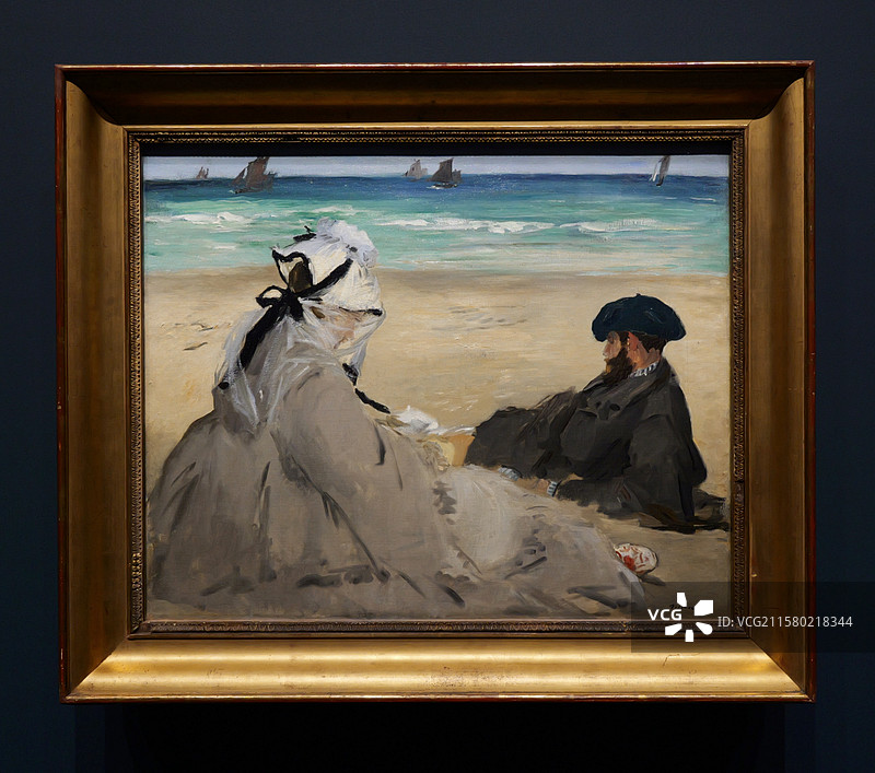 爱德华.马奈《海滩上》图片素材