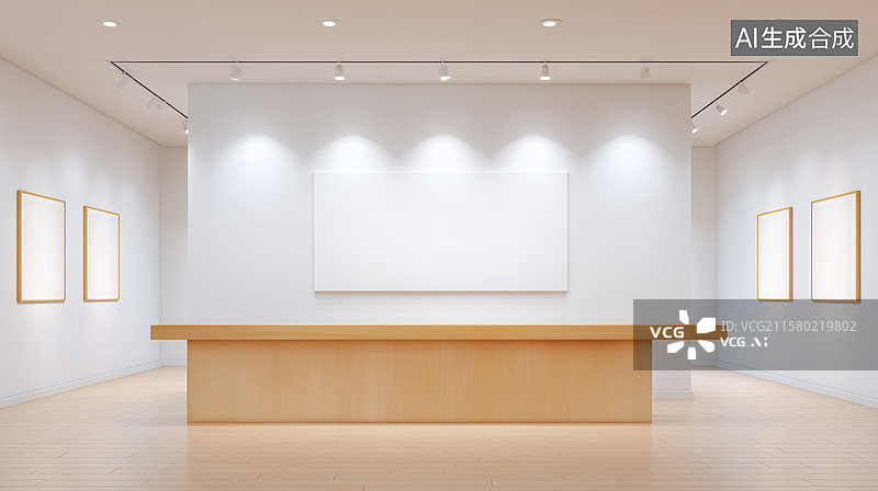 【AI数字艺术】简约现代会议室图片素材
