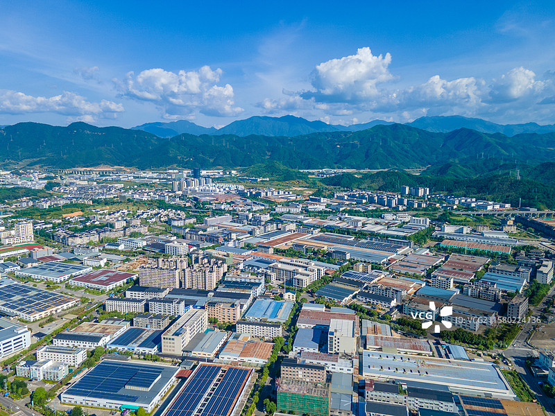 浙江丽水龙泉市城市航拍图图片素材