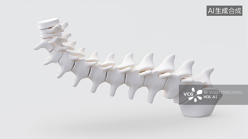 【AI数字艺术】人体脊椎模型展示图片素材