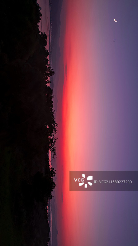 台州蛇蟠岛海上晚霞图片素材