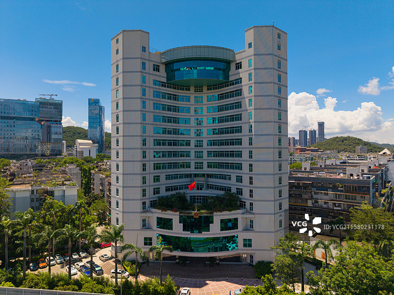 深圳市罗湖区怡景路，航拍城市风光图片素材