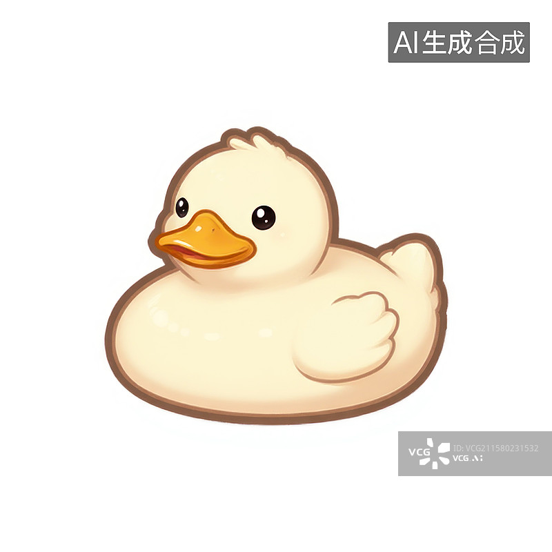 【AI数字艺术】可爱鸭鸭洗澡玩具卡通鸭子插画图片素材