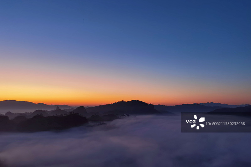 福建武夷山白云禅寺日出图片素材