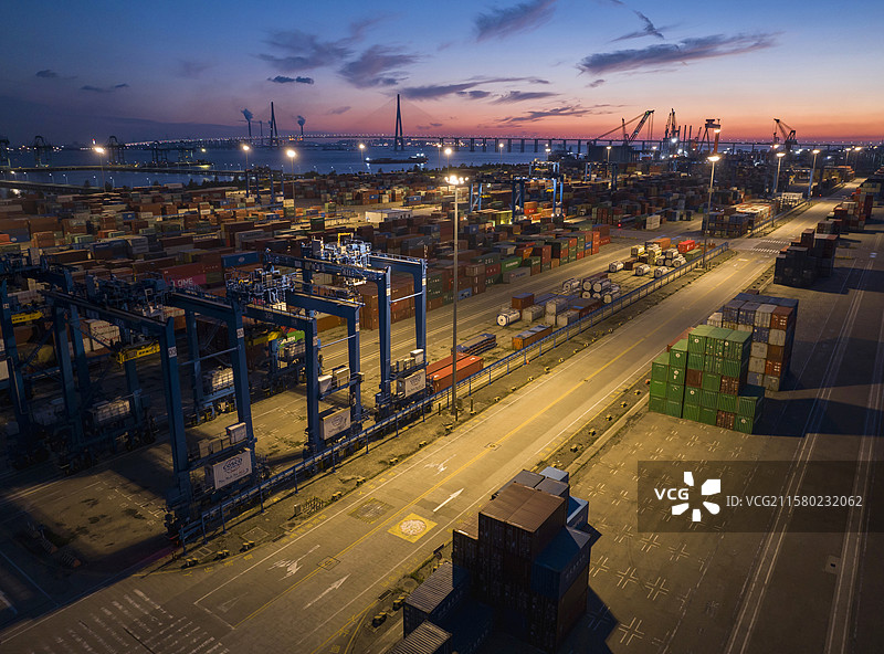 苏通晚霞图片素材