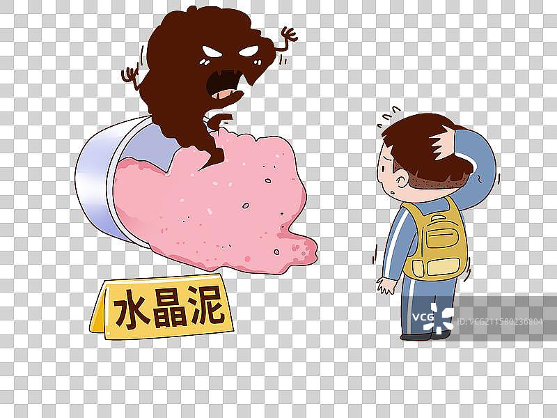 威胁孩子学生 身体健康的水晶泥图片素材