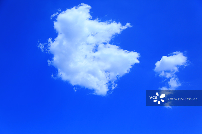 清朗天气蓝天白云背景素材图片素材