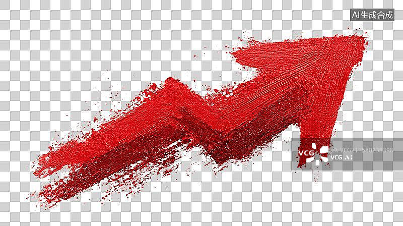 【AI数字艺术】红色箭头指向右上方图片素材