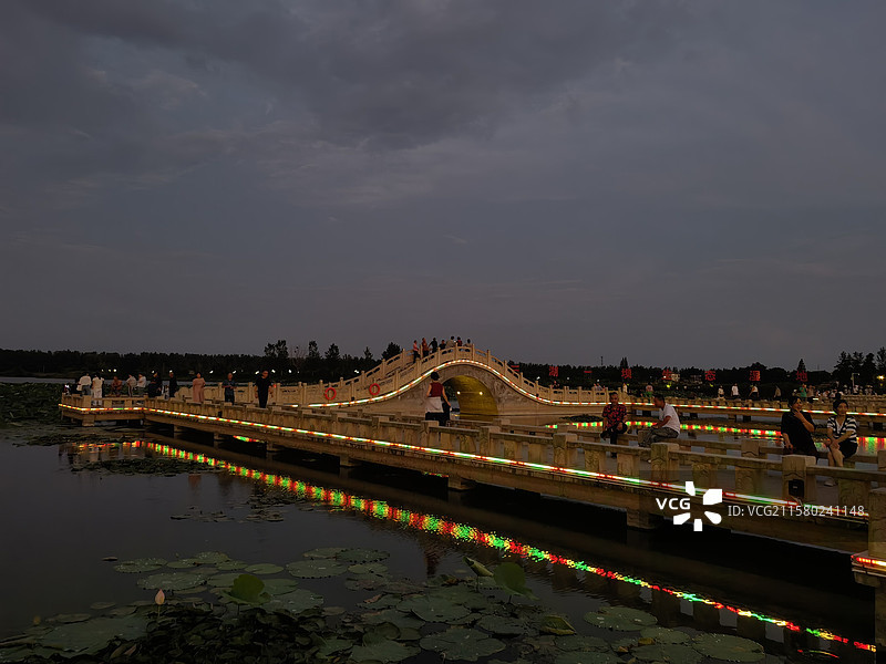安徽省芜湖市弋江区三湖一坝生态公园风光图片素材