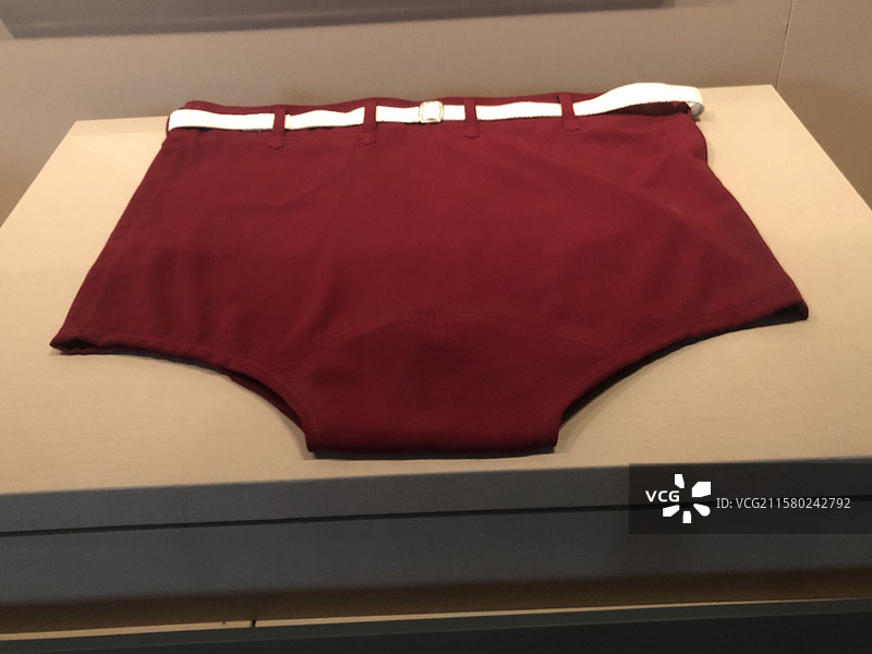 毛泽东穿过的游泳裤-湖南韶山毛泽东纪念馆图片素材