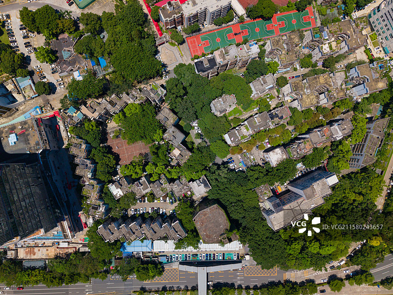 深圳市罗湖区怡景路，航拍城市风光图片素材