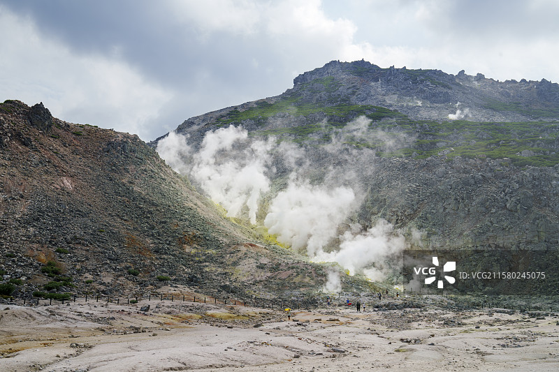 北海道的硫磺山图片素材