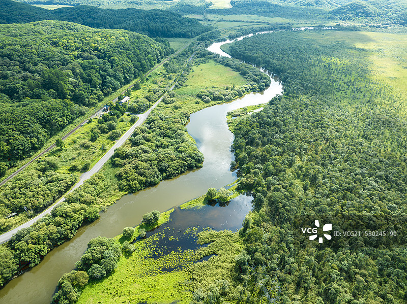 北海道的釧路河图片素材