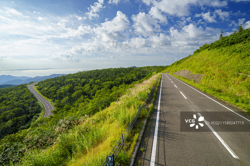 知床交叉路，北海道，日本图片素材