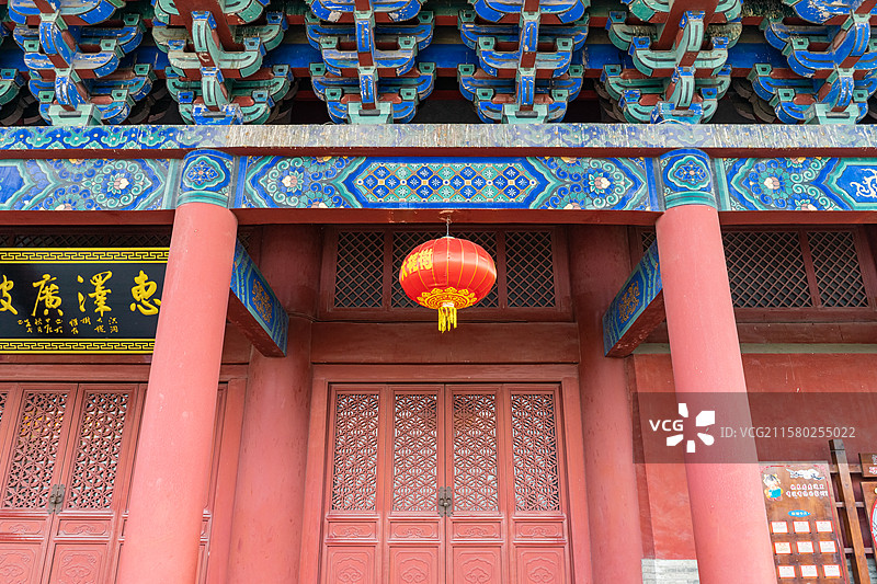 中国山西临汾洪洞县大槐树寻根祭祖园旅游景区，祭祖堂饮水思源大槐慈荫建筑物，户外白昼无人图像摄影图片素材