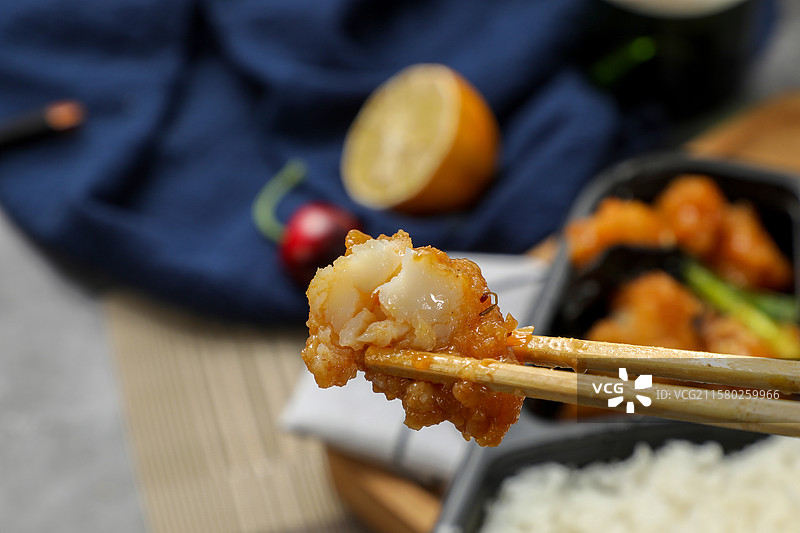 糖醋肉盒饭图片素材