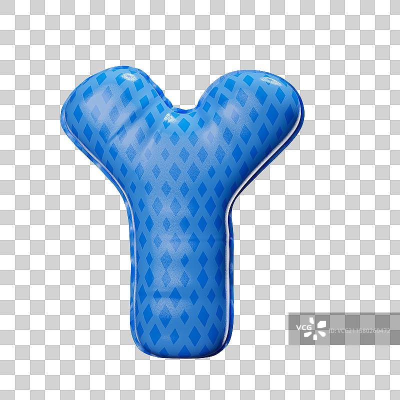 3D彩色充气气球风格字母Y图片素材