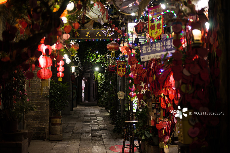 泮塘村夜图片素材