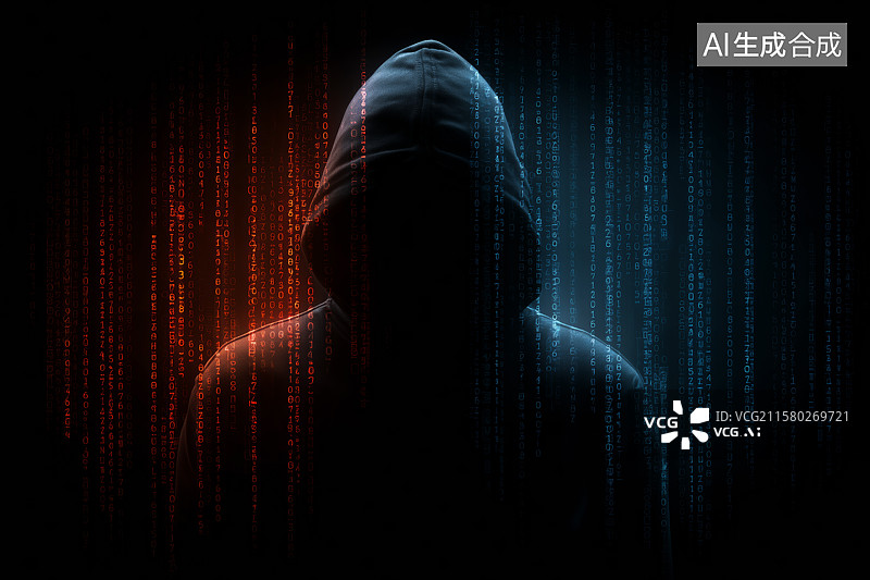 【AI数字艺术】黑客概念背景图片素材