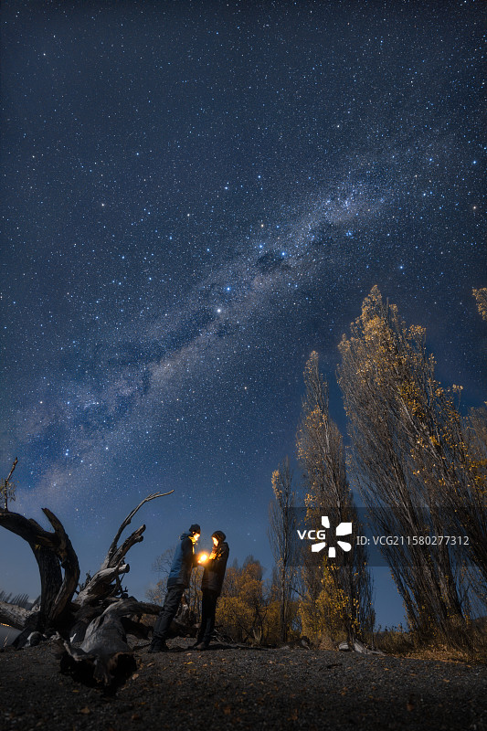 新西兰瓦纳卡星空下的誓言图片素材