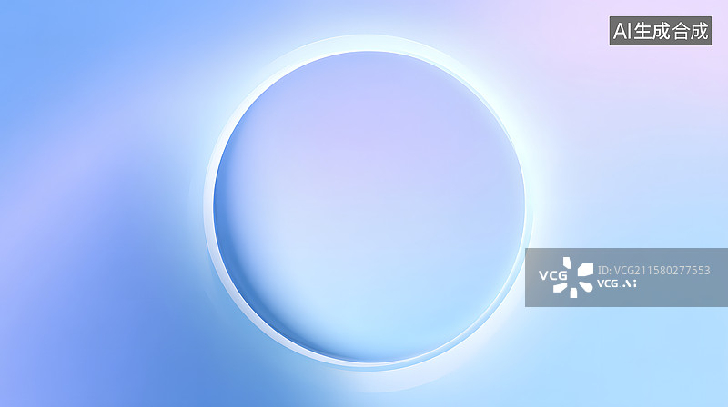 【AI数字艺术】渐变背景中的圆形光环图片素材