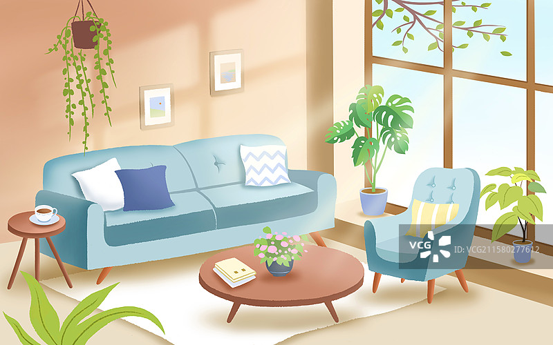 舒适的客厅图片素材