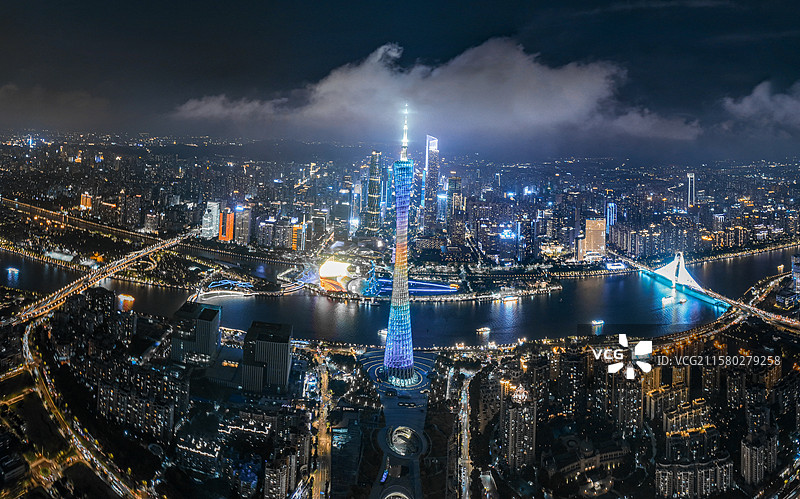 广州CBD夜景风光图片素材