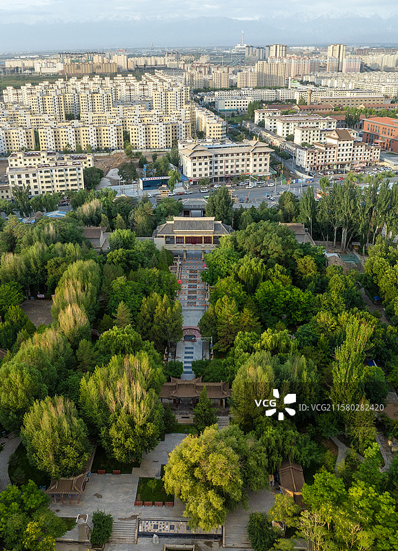 中国第一个公园-甘肃酒泉市稀罕酒泉胜迹景区，西汉唯一保存完整的汉式园林图片素材