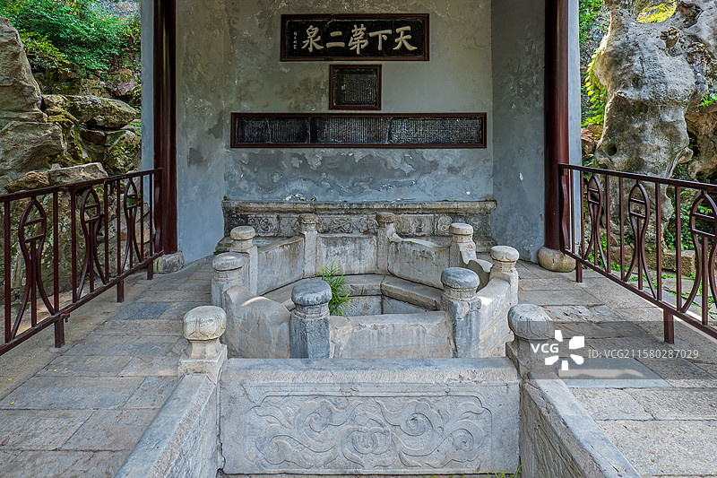 天下第二泉，无锡惠山，全国重点文物保护单位图片素材