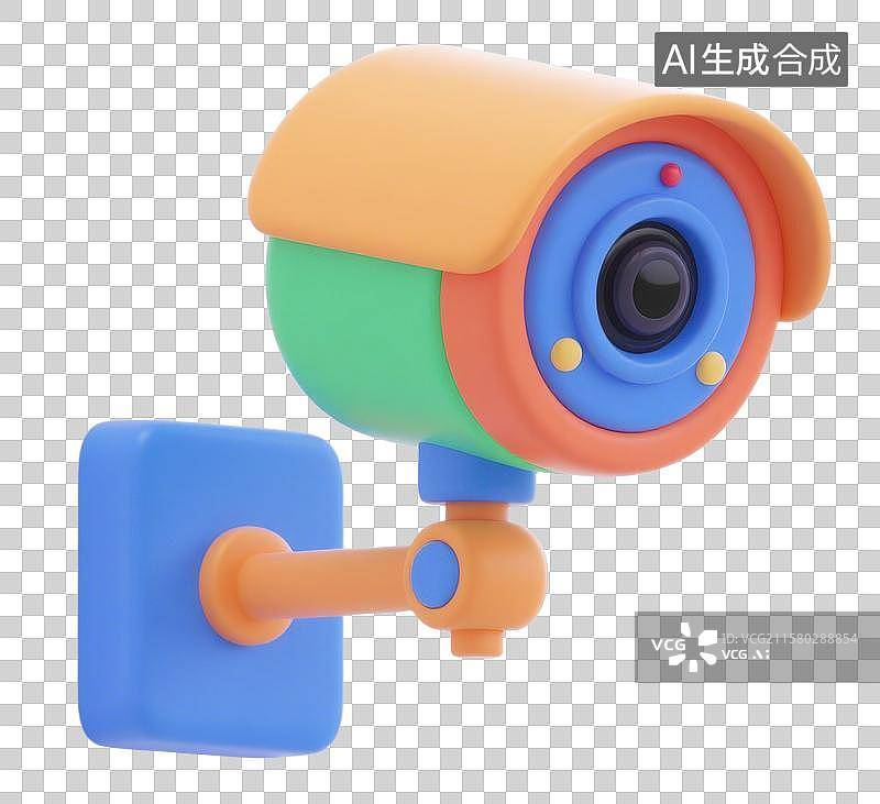 【AI数字艺术】3D三维卡通摄像头元素图片素材