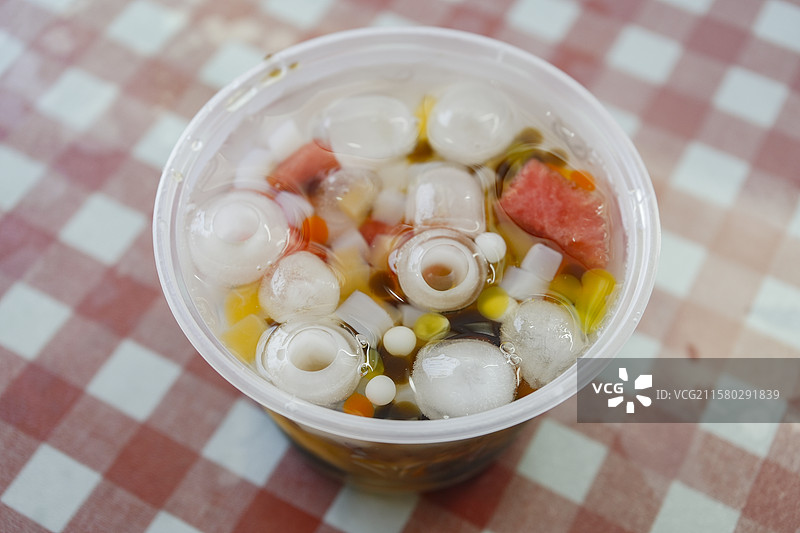 四果汤，甜品，凉品，甜食，甜水，泉州四果汤，小料，夏日冰品，消暑，饮品，闽南小吃，小吃，味甜爽口图片素材