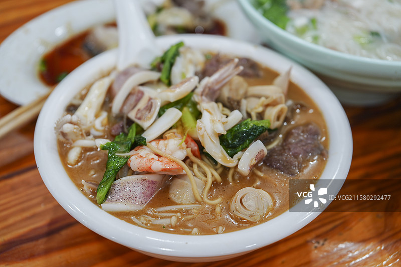 卤面，泉州卤面，海鲜面，海鲜卤面，面食，面条，面，丰盛，鲜美，主食，闽南小吃，泉州美食，泉州菜，闽菜图片素材