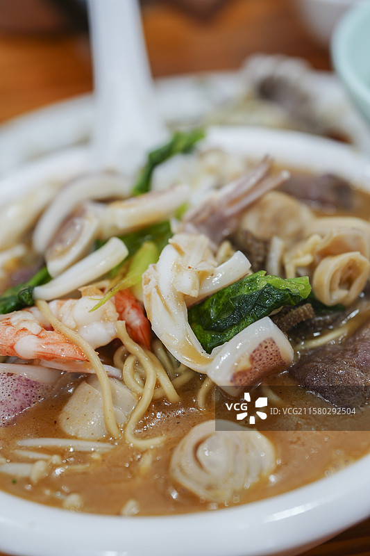 卤面，泉州卤面，海鲜面，海鲜卤面，面食，面条，面，丰盛，鲜美，主食，闽南小吃，泉州美食，泉州菜，闽菜图片素材