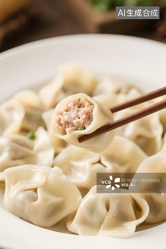 【AI数字艺术】鲜肉大馄饨图片素材