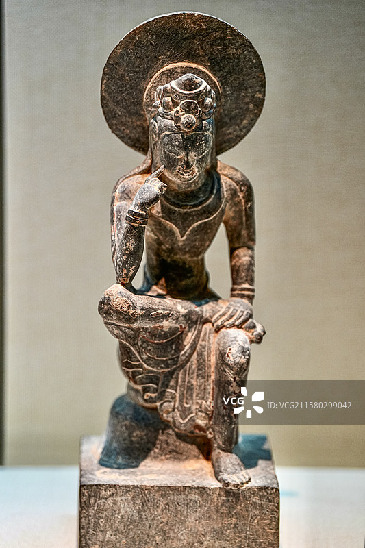 北齐 思惟菩萨像 沧州博物馆图片素材