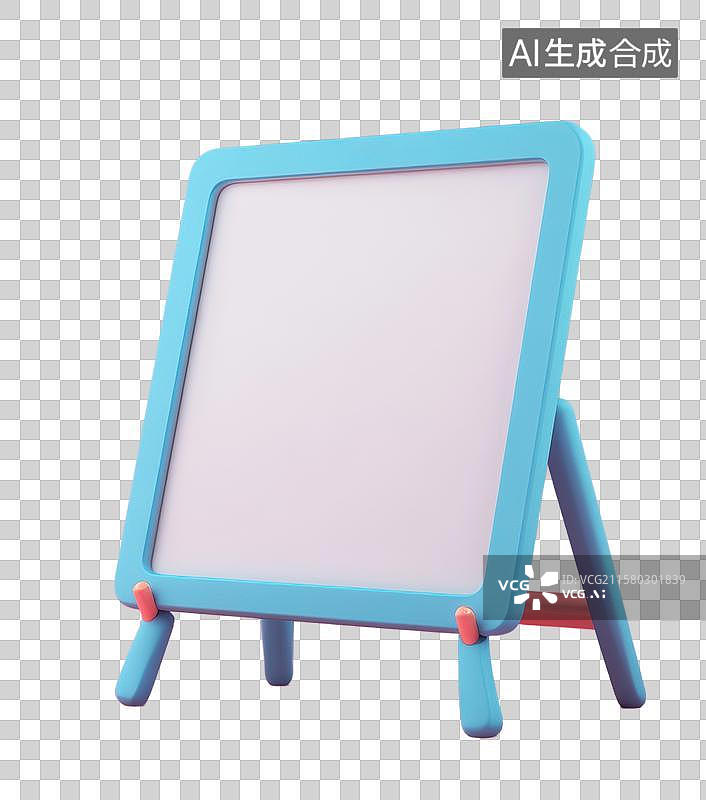 【AI数字艺术】3D三维金融营销展示图表的白板画架元素图片素材