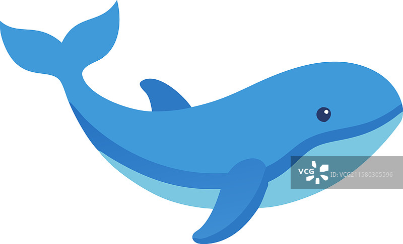 蓝鲸卡通图案图片素材