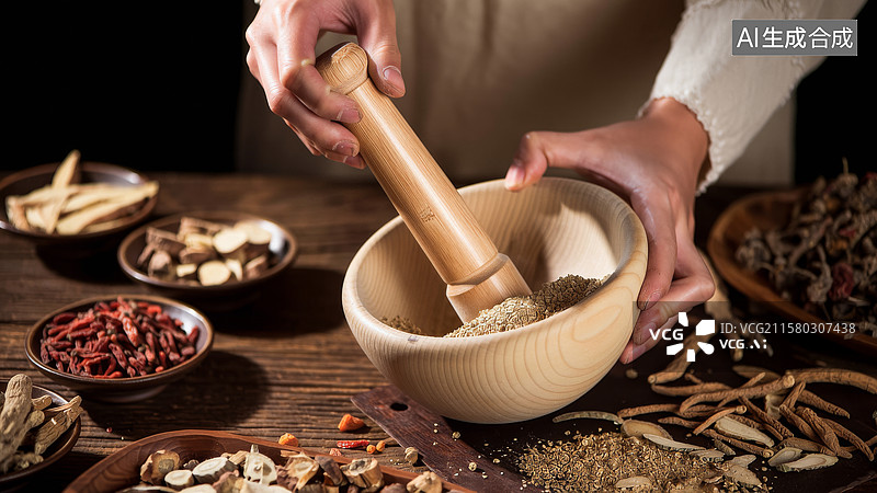 【AI数字艺术】中医药文化传承图片素材