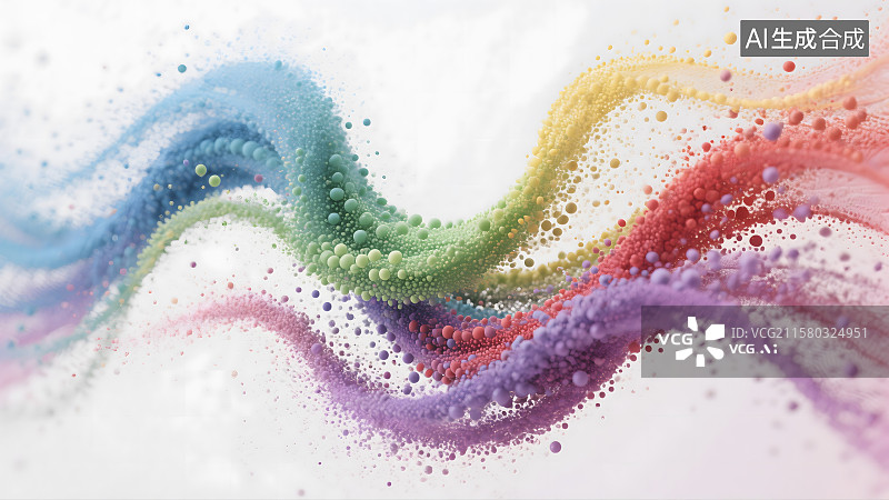 【AI数字艺术】漂浮粒子科技背景图片素材