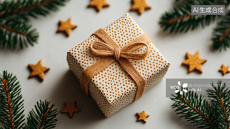 【AI数字艺术】圣诞礼物与装饰图片素材
