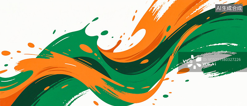 【AI数字艺术】抽象颜料墨水碰撞飞溅活力背景图片素材