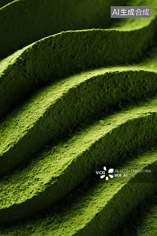 【AI数字艺术】抹茶粉的纹理特写图片素材