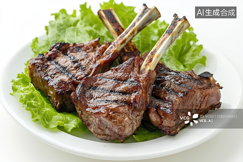 【AI数字艺术】中餐美食-烤羊排图片素材